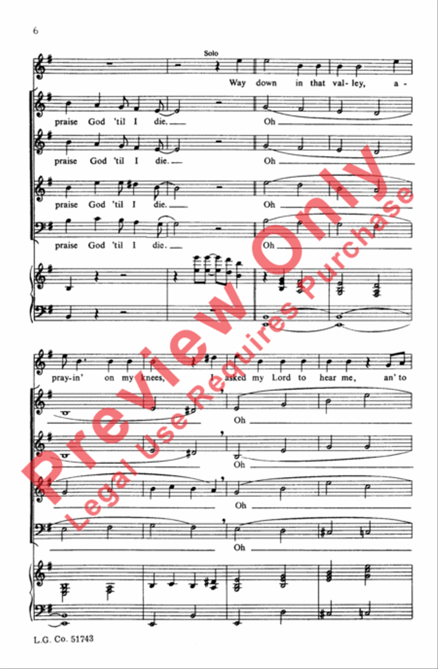 Free, My Lord, Free at Las' 4-Part scores gallery preview page 6