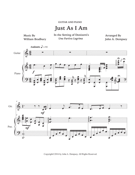 Just As I Am (Guitar and Piano) image number null