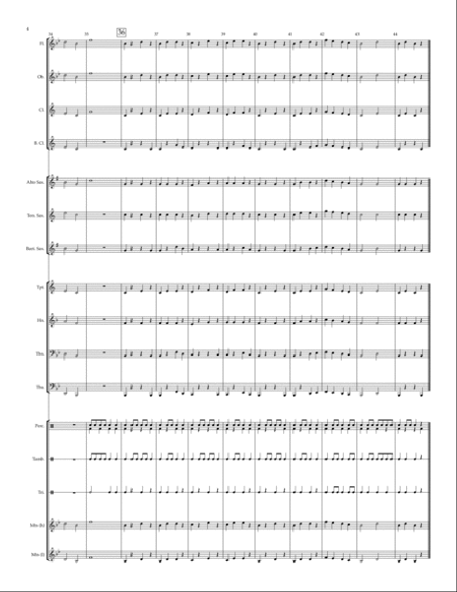 Folk Dance - for beginning band Concert Band scores gallery preview page 6