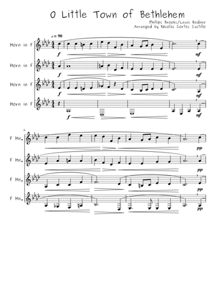 8 Christmas Carols for Horn Quartet image number null