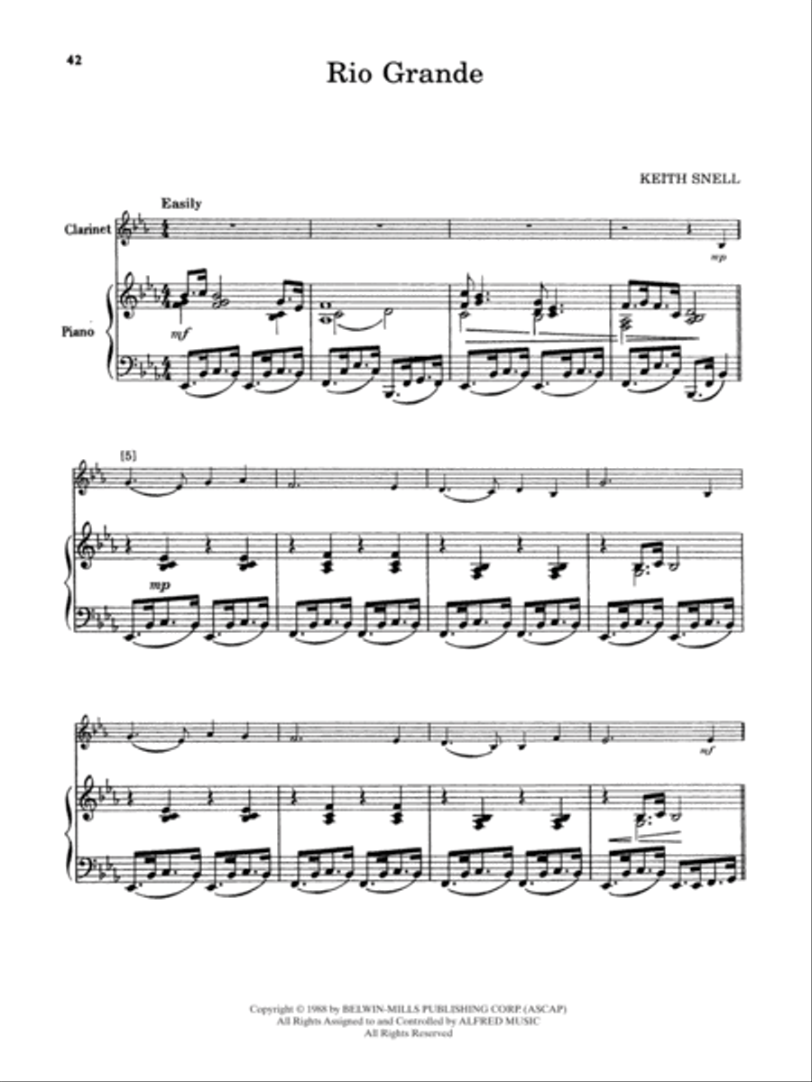 Belwin Master Solos (Clarinet), Volume 1 Clarinet scores gallery preview page 43