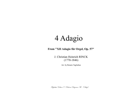 4 ADAGIO FOR ORGANO - C. Rinck - From "XII Adagio für Orgel, Op. 57" image number null