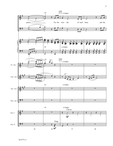 Song of Thanksgiving and Praise - Instrumental Score and Parts