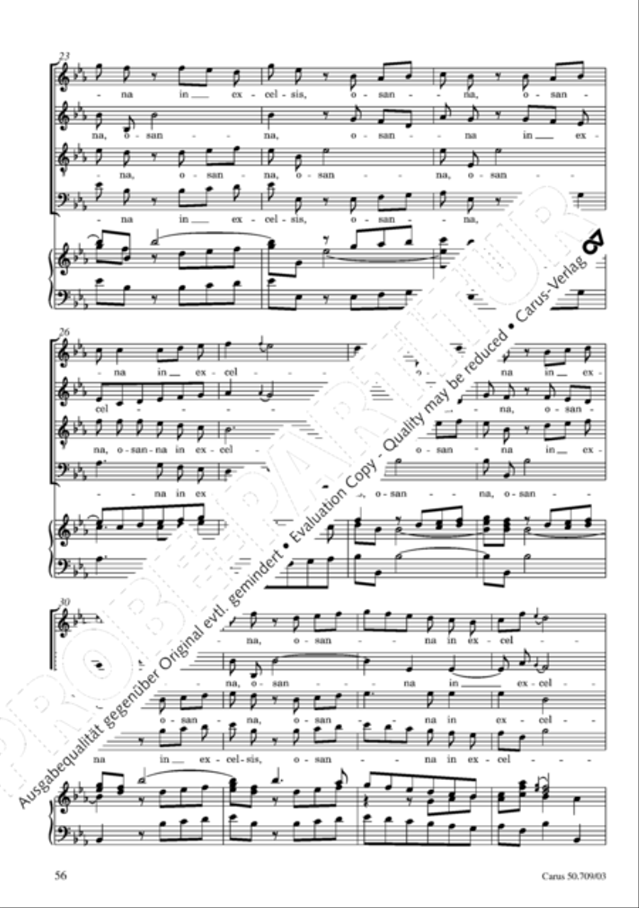 Requiem in E flat major 4-Part scores gallery preview page 57