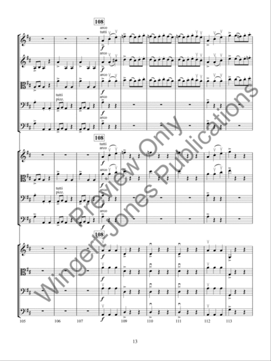 Allegro in D Major (Score) String Orchestra scores gallery preview page 16