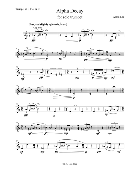 Alpha Decay (for solo trumpet)