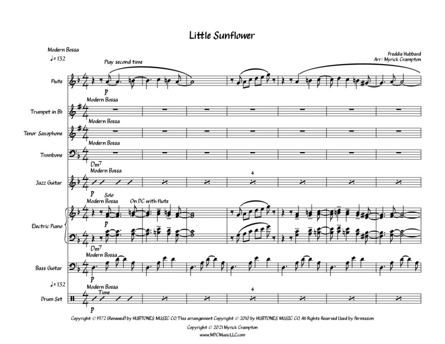 Little Sunflower Little Sunflower Large Ensemble scores gallery preview page 1