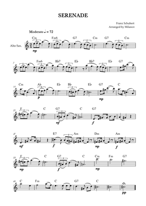 Serenade | Schubert | Alto Sax | Chords