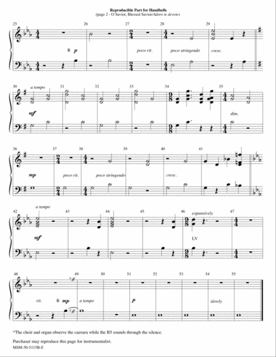 O Savior, Blessed Savior (Adoro te devote) Choir scores gallery preview page 2