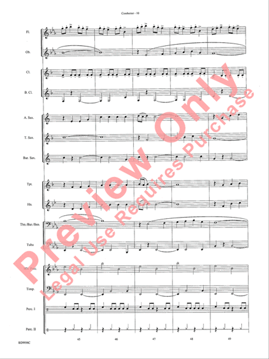Drummer's Christmas Carol Concert Band scores gallery preview page 12