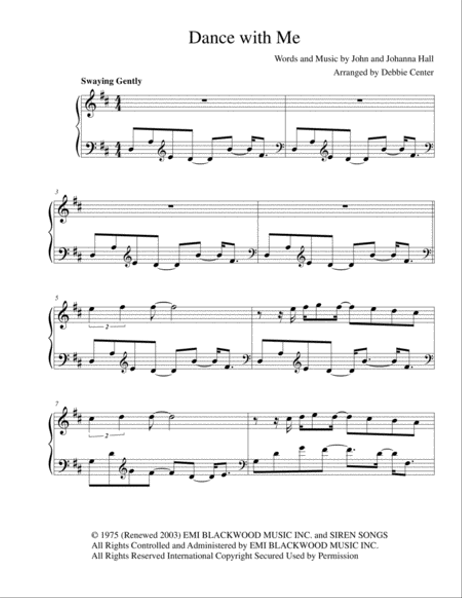 Dance With Me Voice scores gallery preview page 1