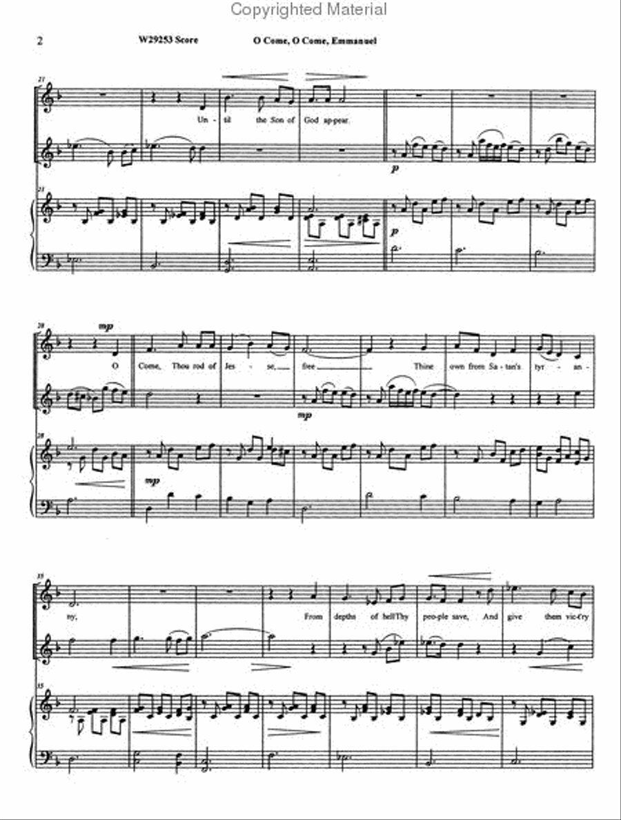 O Come, O Come Emmanuel O Come, O Come Emmanuel Bass Voice scores gallery preview page 3