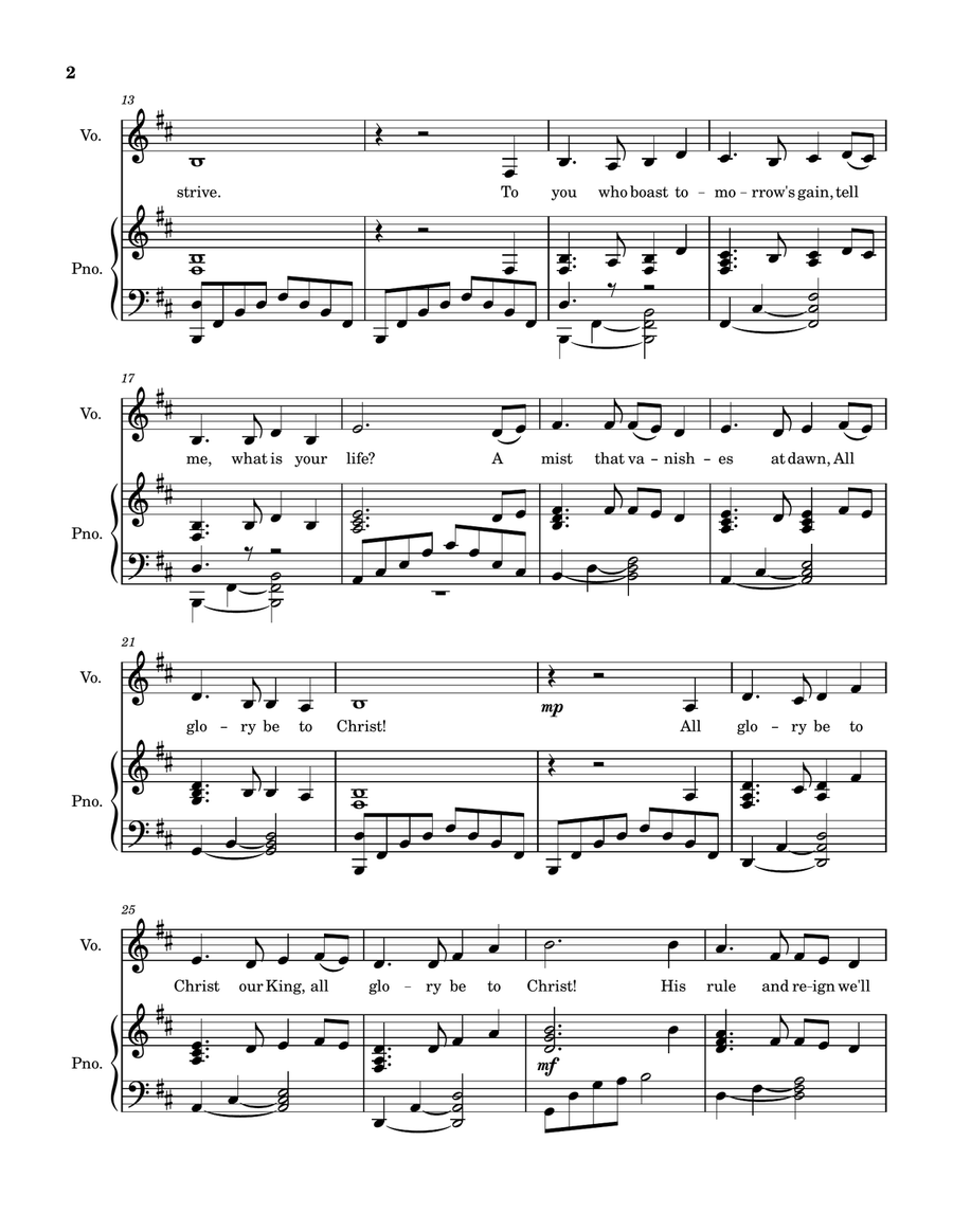 All Glory Be to Christ (with Simple Gifts) Piano, Vocal scores gallery preview page 2