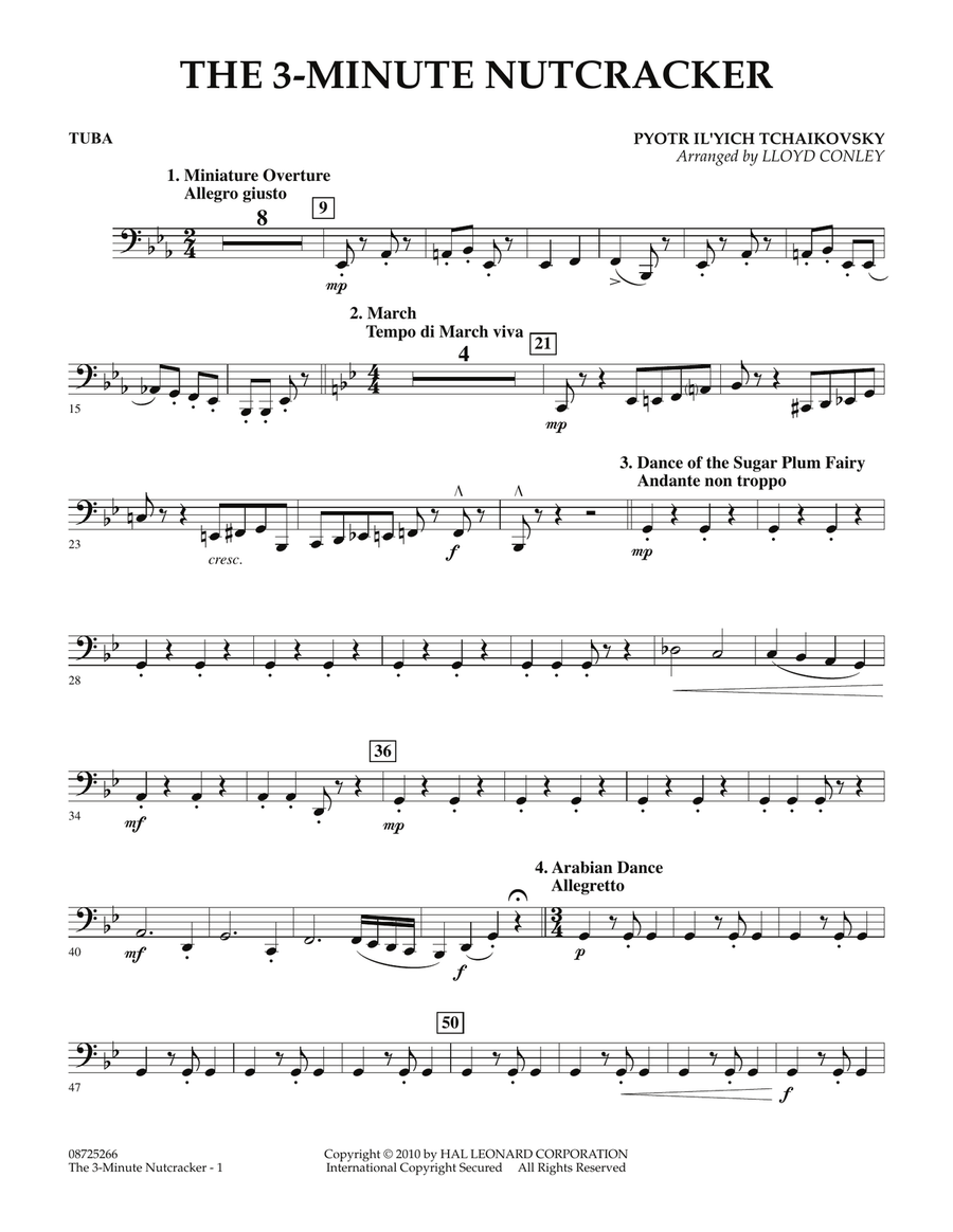 The 3-Minute Nutcracker - Tuba Concert Band scores gallery preview page 1