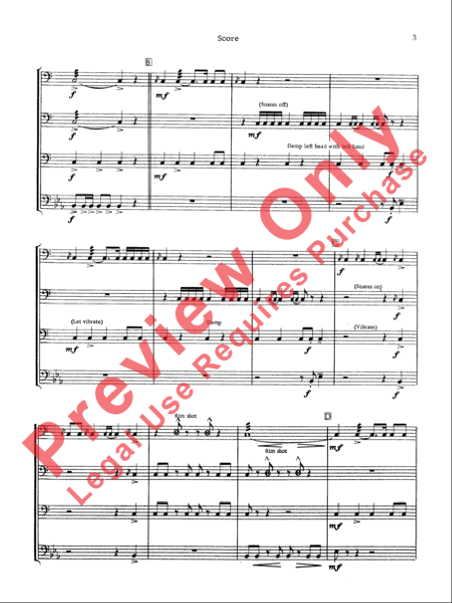 Suite for Percussion Suite for Percussion Percussion Ensemble scores gallery preview page 4