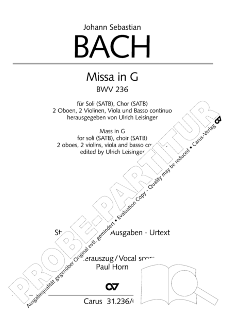 Mass in G Major 4-Part scores gallery preview page 2