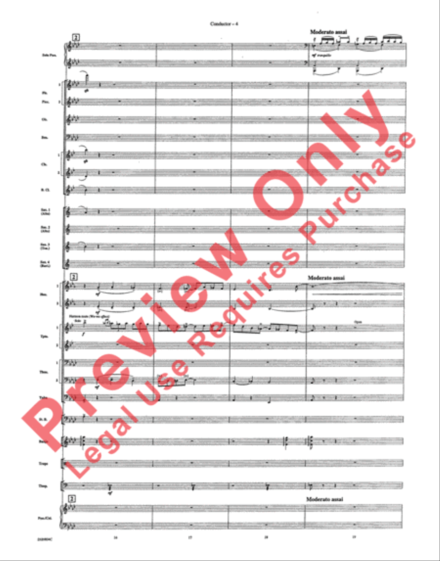 Rhapsody in Blue (Setting for Piano and Wind Ensemble) Concert Band scores gallery preview page 11