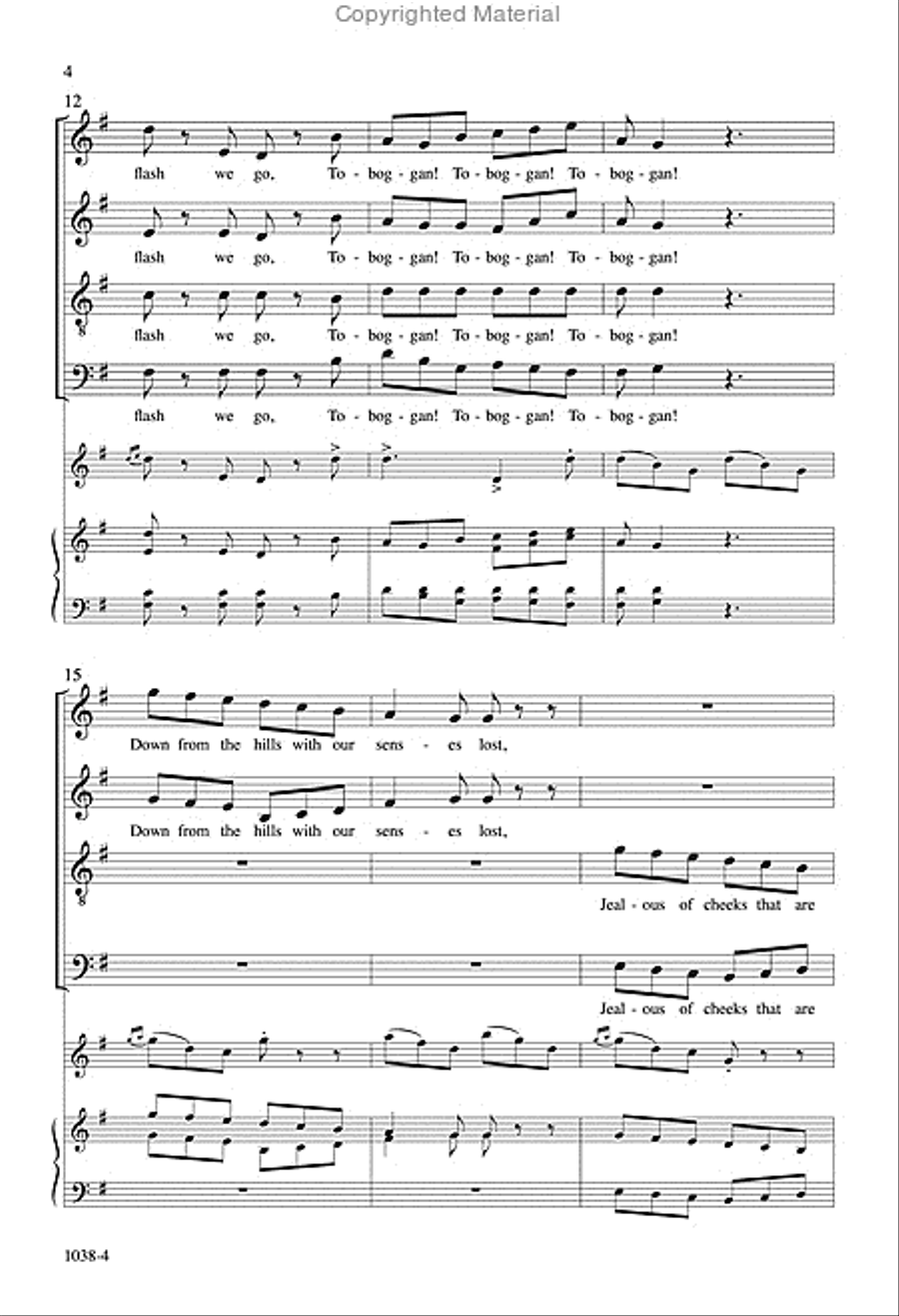 Toboggan! - SATB Octavo 4-Part scores gallery preview page 3