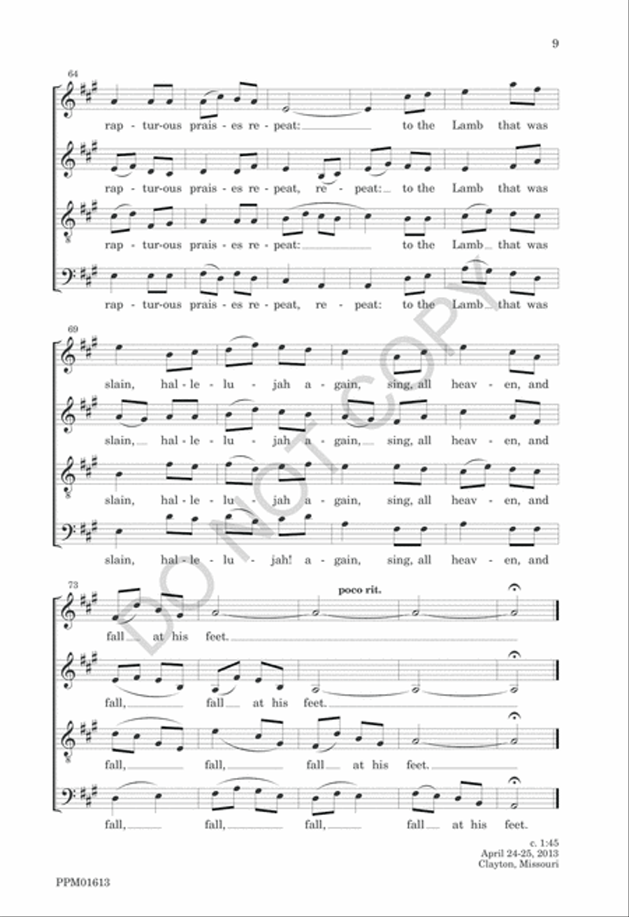 Nine American Folk Hymns 4-Part scores gallery preview page 12