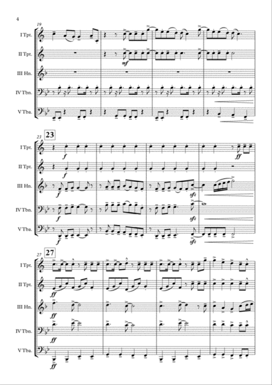 Shut Up And Dance Brass Quintet scores gallery preview page 5