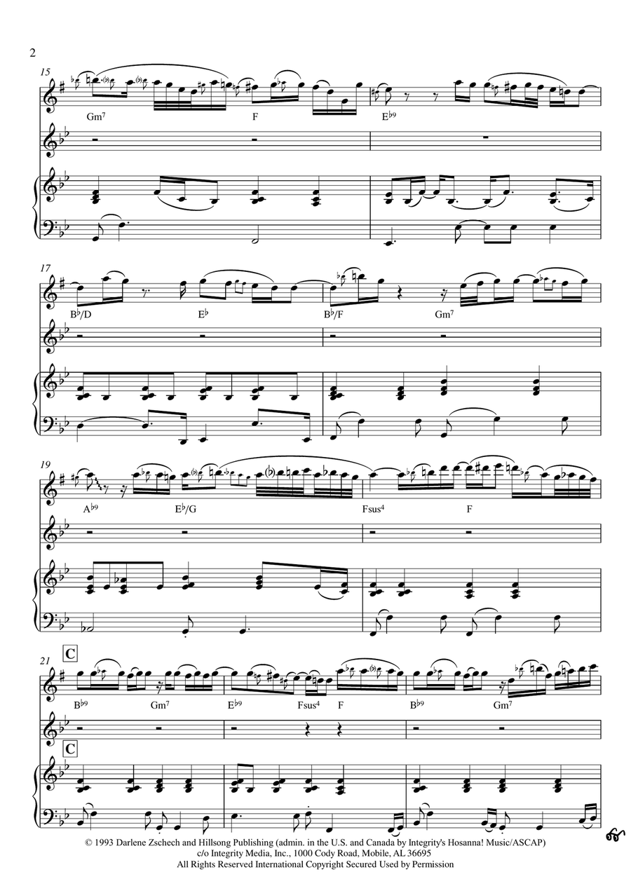 Shout To The Lord Alto Saxophone scores gallery preview page 2