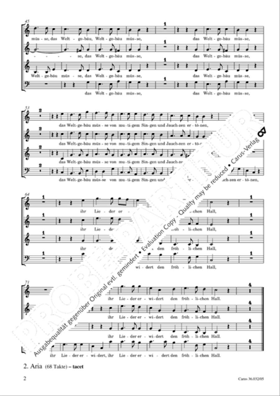 Erfreue dich, Erde Choir scores gallery preview page 3