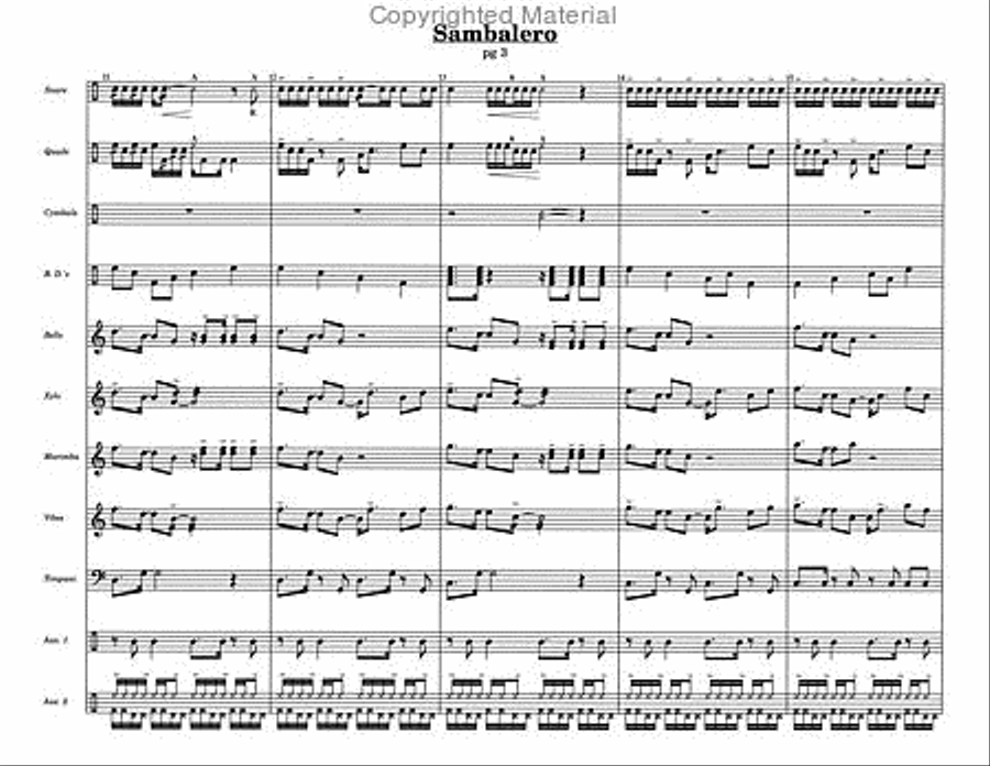Sambalero Percussion Ensemble scores gallery preview page 5