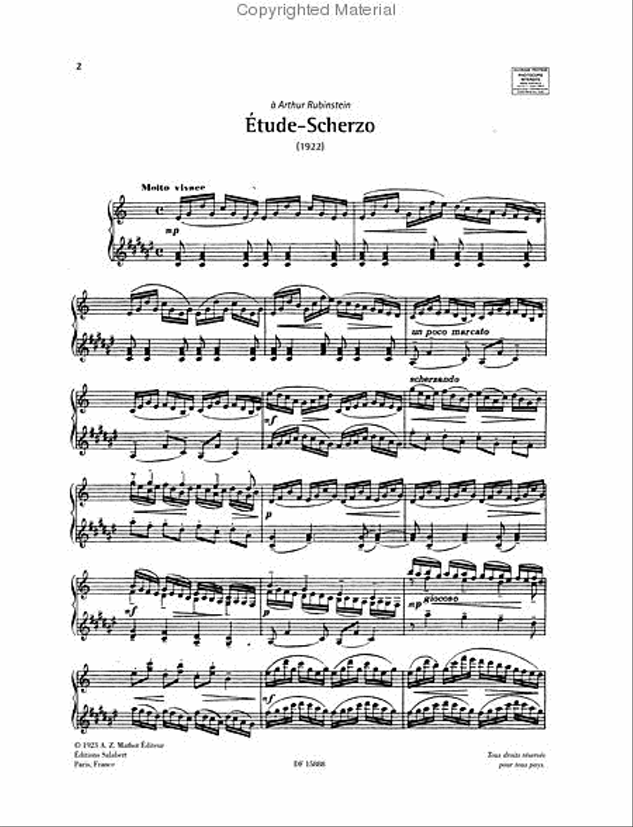 The Best of Alexandre Tansman Piano Solo scores gallery preview page 2