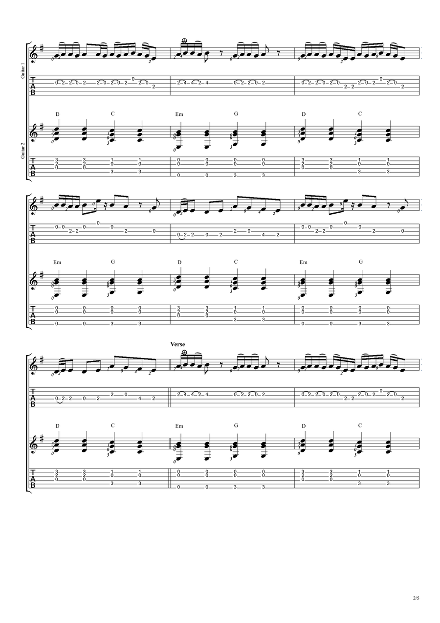 Old Town Road (remix) Acoustic Guitar scores gallery preview page 2