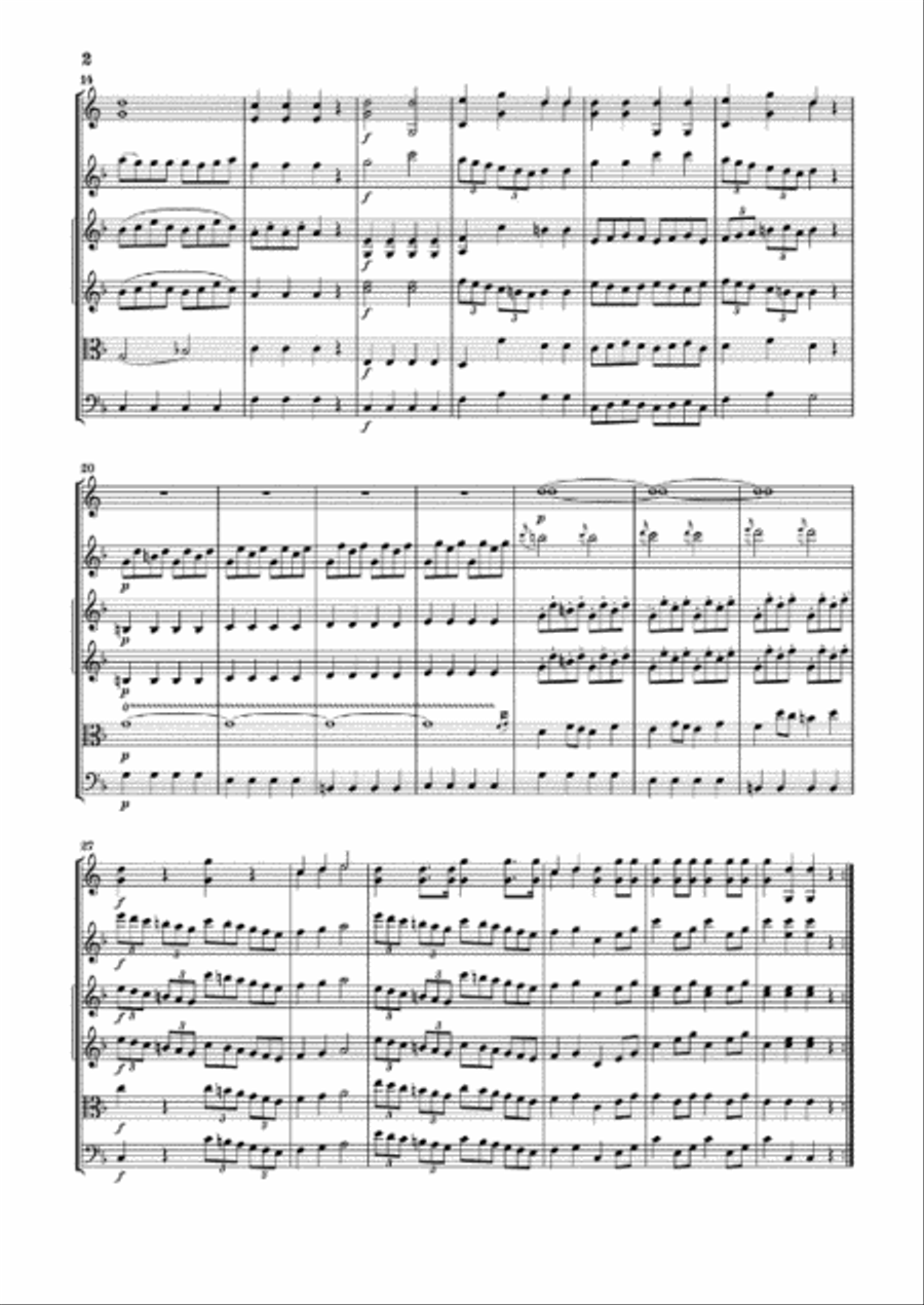 Ein Musikalischer Spass [A Musical Joke] K. 522 Horn scores gallery preview page 3