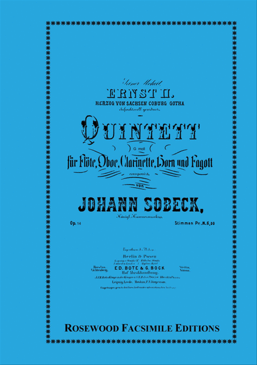 Wind Quintet in G minor, Op. 14 Woodwind Quintet scores gallery preview page 1