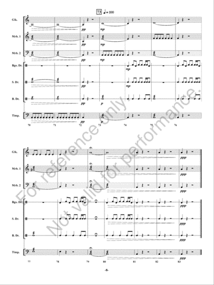 Hidden Village Hidden Village Percussion Ensemble scores gallery preview page 9