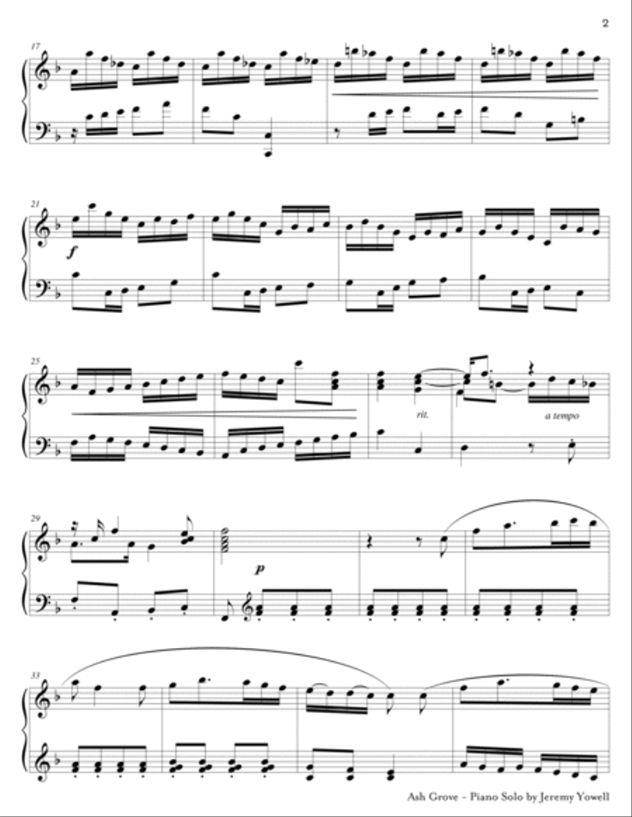 Ash Grove Piano Solo scores gallery preview page 2