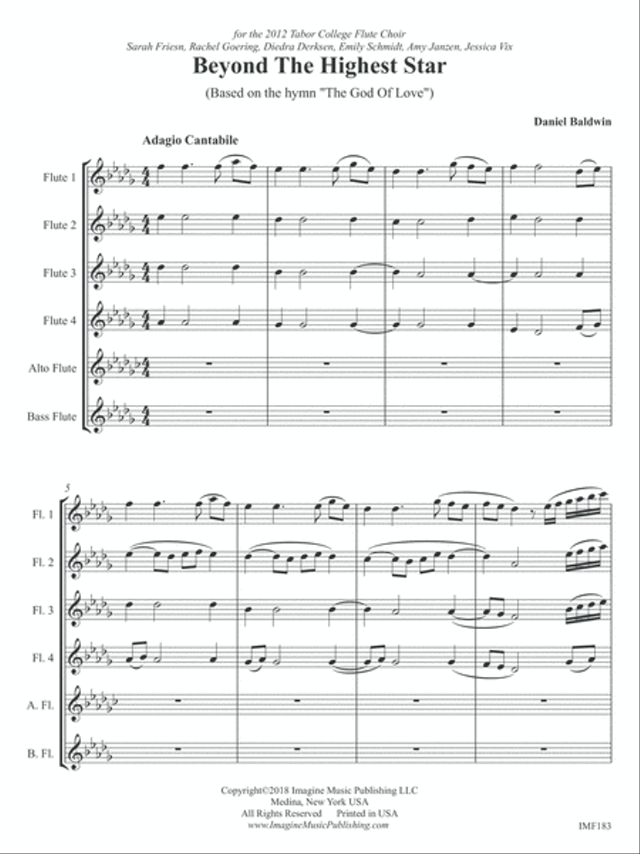 Beyond the Highest Star Beyond the Highest Star Flute Choir scores gallery preview page 4