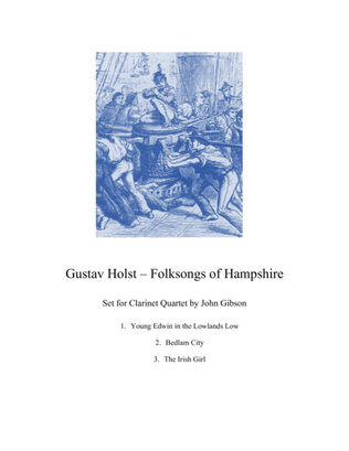 Book cover for Gustav Holst - Folksongs of Hampshire set for Clarinet Quartet