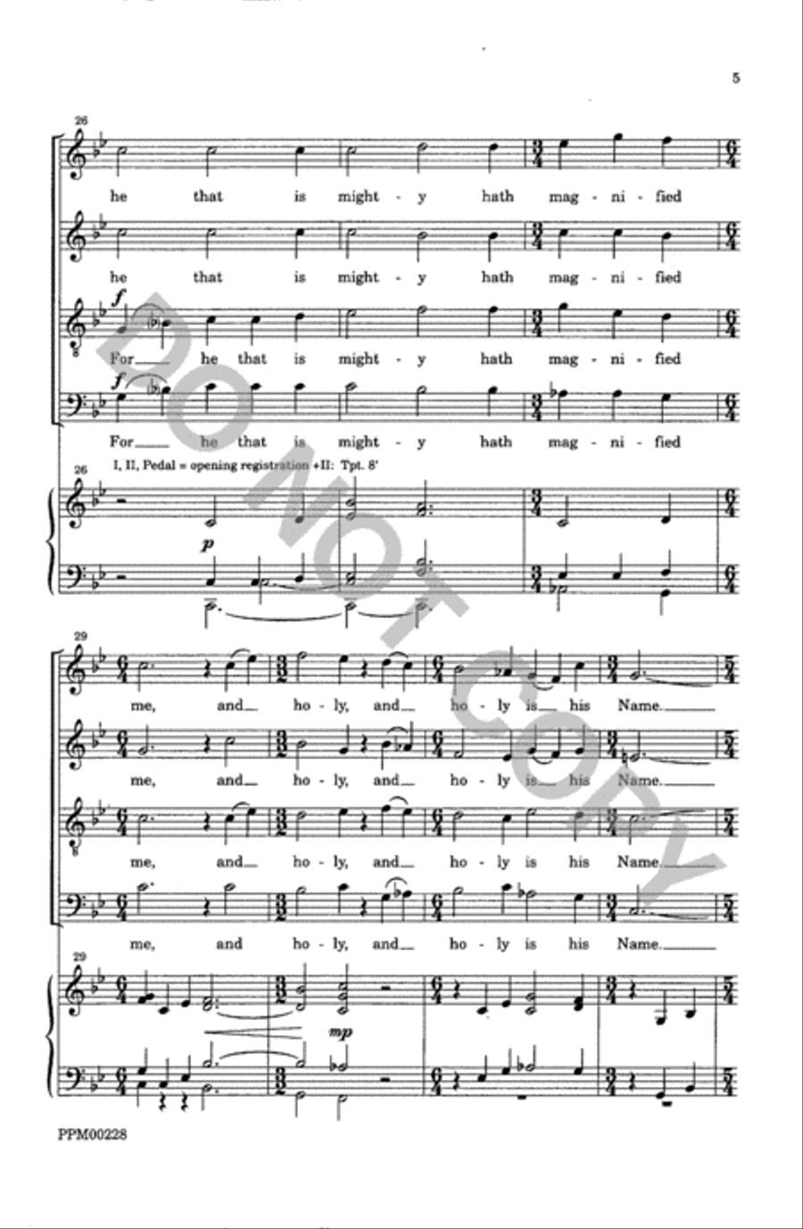Evening Service for the Nativity Divisi scores gallery preview page 6