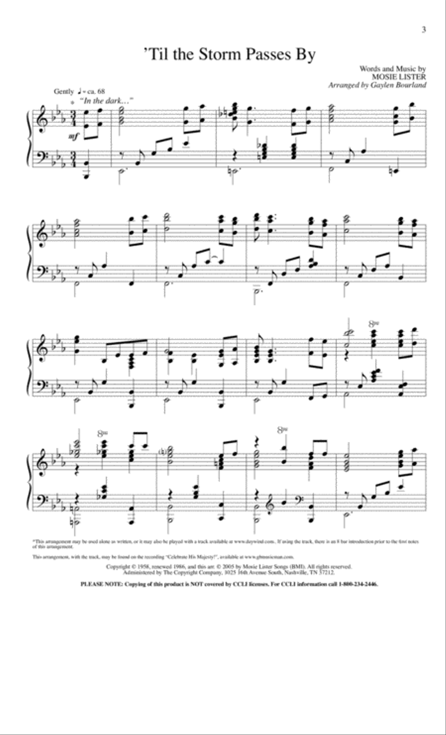 'Til the Storm Passes By Piano Solo scores gallery preview page 2