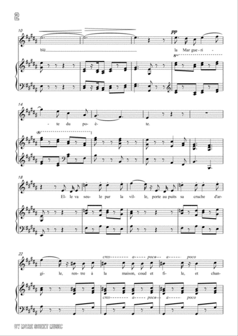 Meyerbeer-La Marguerite du poète in g sharp minor,for Voice and Piano Voice Solo scores gallery preview page 4