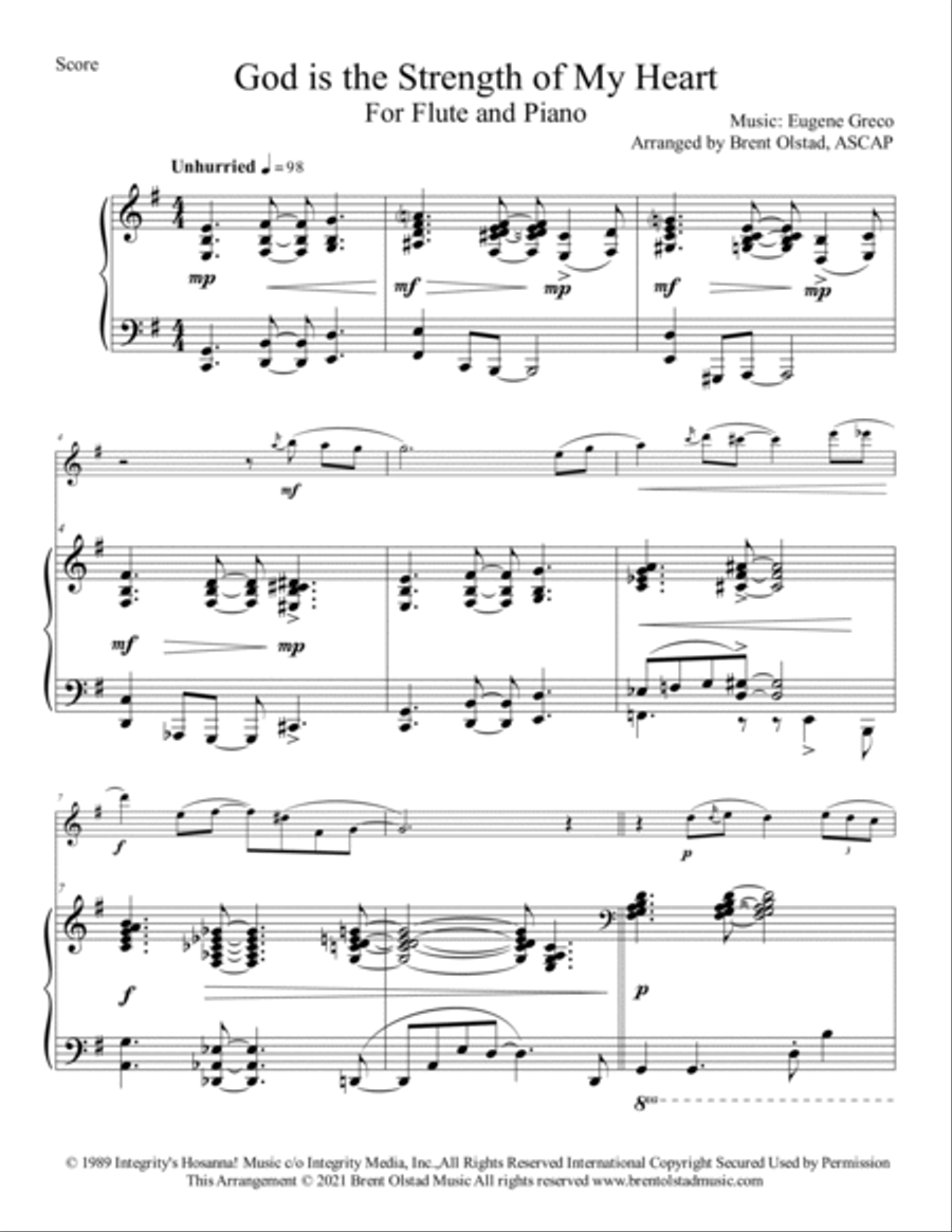God Is The Strength Of My Heart Flute Solo scores gallery preview page 2
