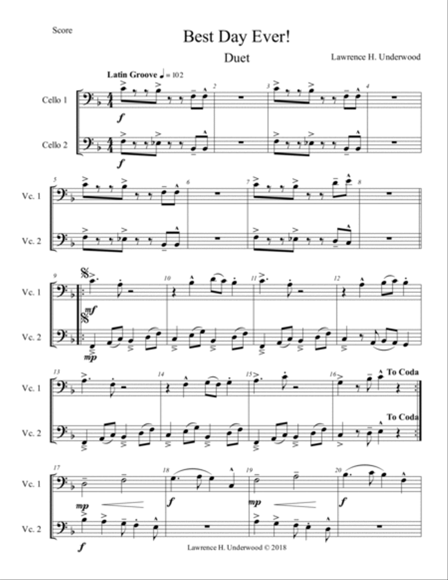 Best Day Ever! String Duet scores gallery preview page 2