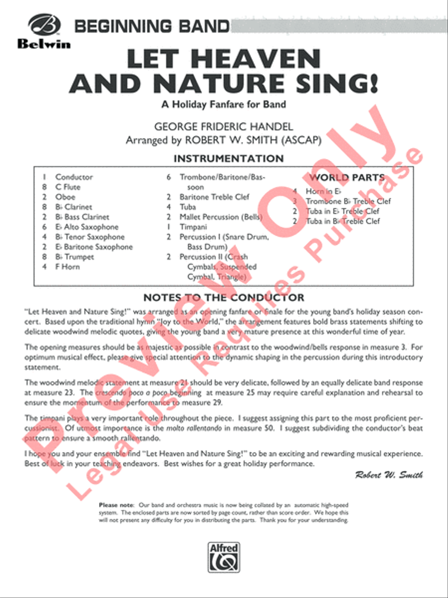 Let Heaven and Nature Sing! Concert Band scores gallery preview page 2