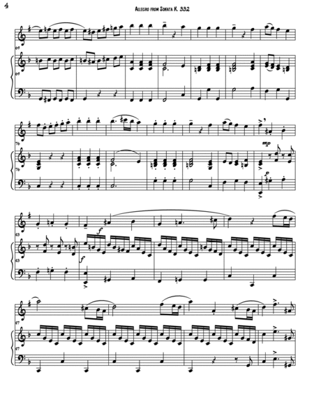 Allegro from Piano Sonata K. 332 image number null