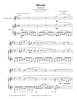 Debussy: Reverie for Clarinet & Piano