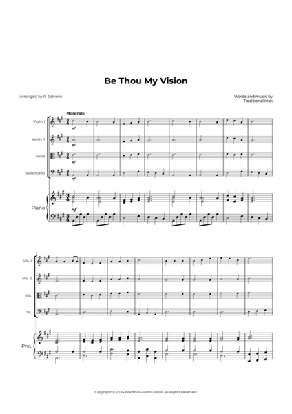 Be Thou My Vision - String Quartet (With Piano Accompaniment) image number null