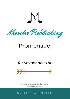Book cover for Promenade - for Young Saxophone Trio