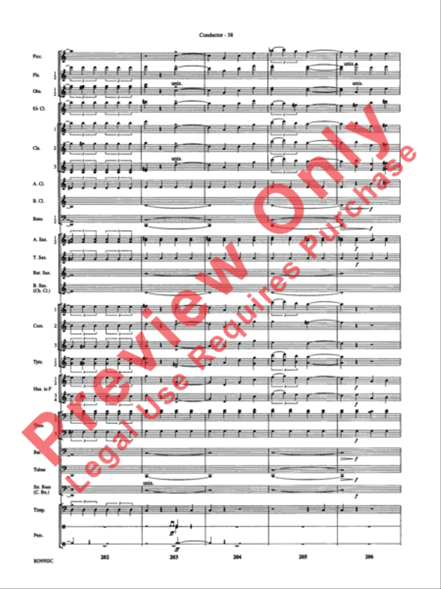 Symphony No. 3 for Band Concert Band scores gallery preview page 41