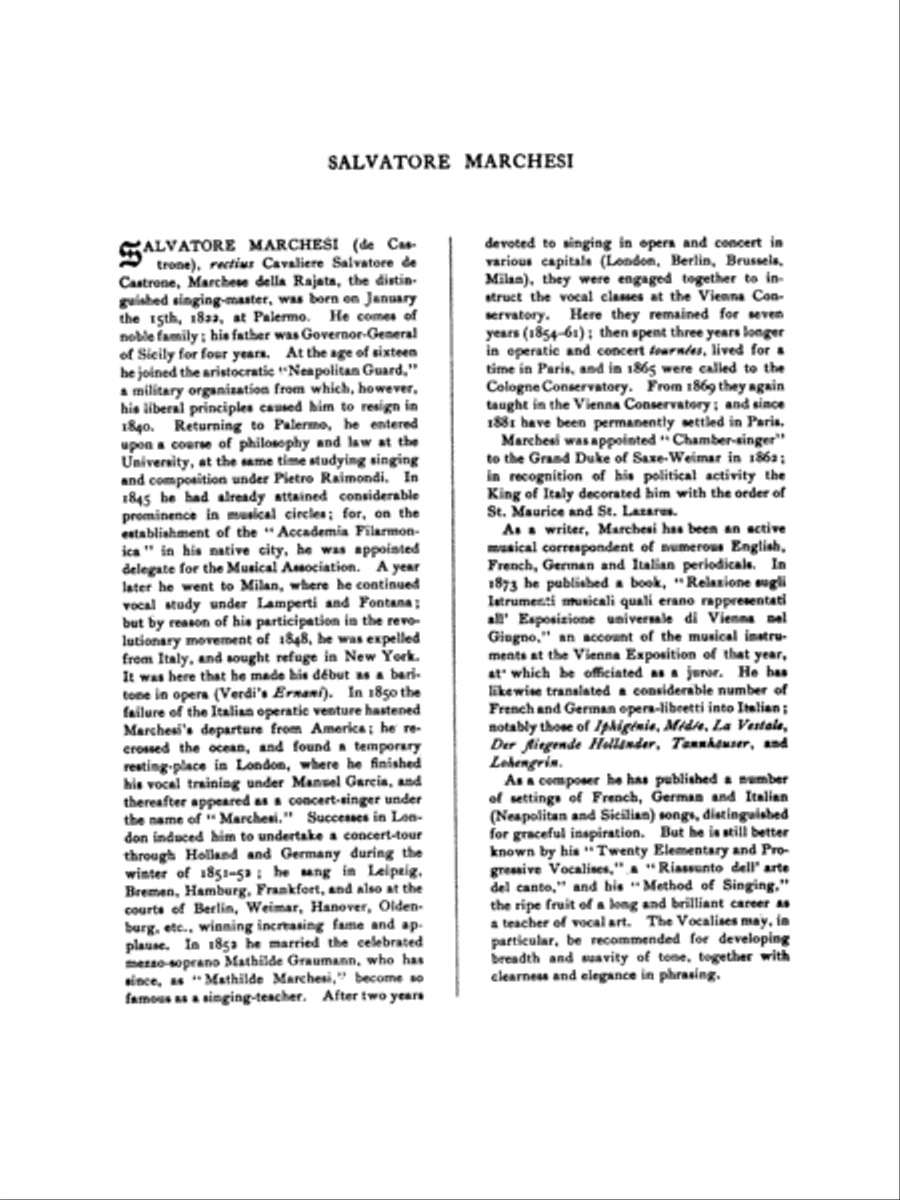 Twenty Elementary and Progressive Vocalises, Op. 15