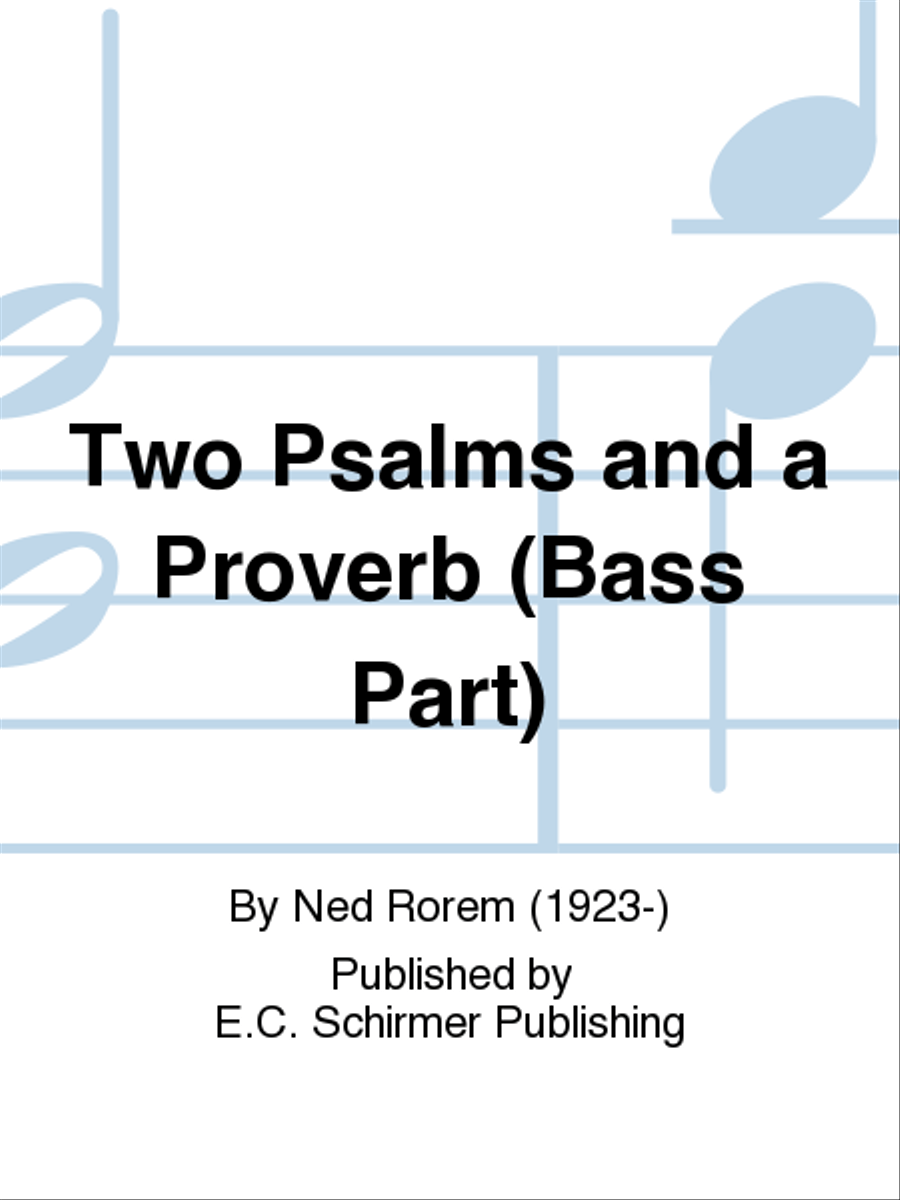 Two Psalms and a Proverb (Bass Part) Double Bass scores gallery preview page 1