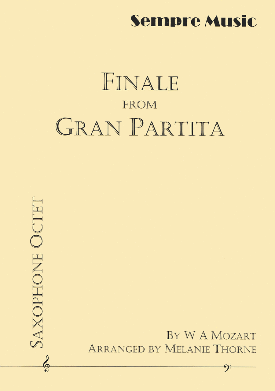 Finale from Gran Partita (Sax. Octet) Large Ensemble scores gallery preview page 1