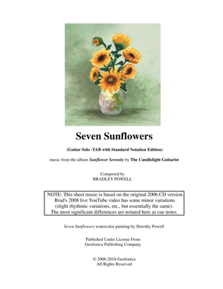 Seven Sunflowers